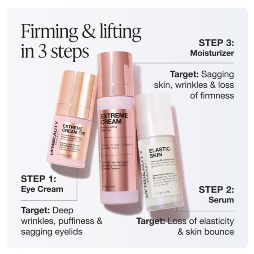 Ingredients close-up of Innbeauty Project Elastic Skin Serum including copper peptides