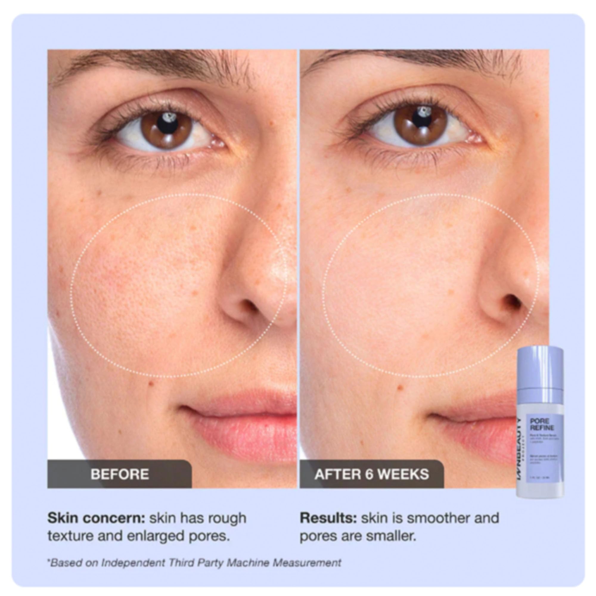 Innbeauty Project Pore Refine Serum pump bottle on vanity for daily use.
