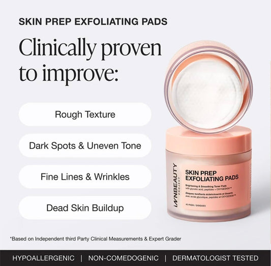 Innbeauty Project dual-textured pad enabling chemical and physical exfoliation to refine texture