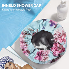 INNELO green flower pattern adds chic style to bath time
