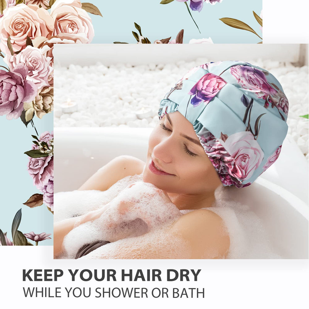 INNELO versatile shower cap used for makeup, spa, and hair prep