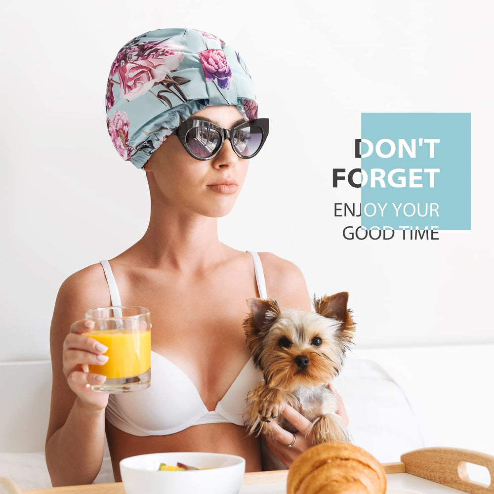 INNELO lightweight shower cap ideal for travel and hotel stays