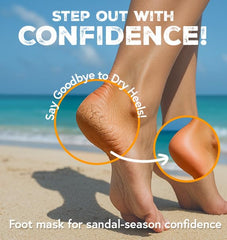 Post-use image showing refreshed feet after Innerest Derma Foot Mask.