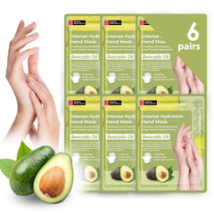 Innerest hand mask gloves with avocado oil deliver deep hydration for nourished skin.