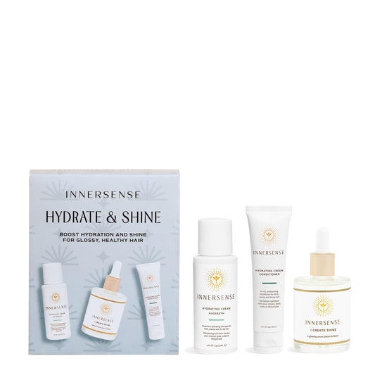 INNERSENSE Hydrate Cream Hairbath bottle showing moisturizing lather and shine boost