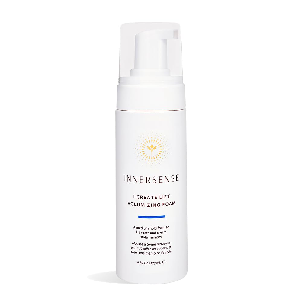 INNERSENSE I Create Lift Foam bottle closeup showing lightweight root lift