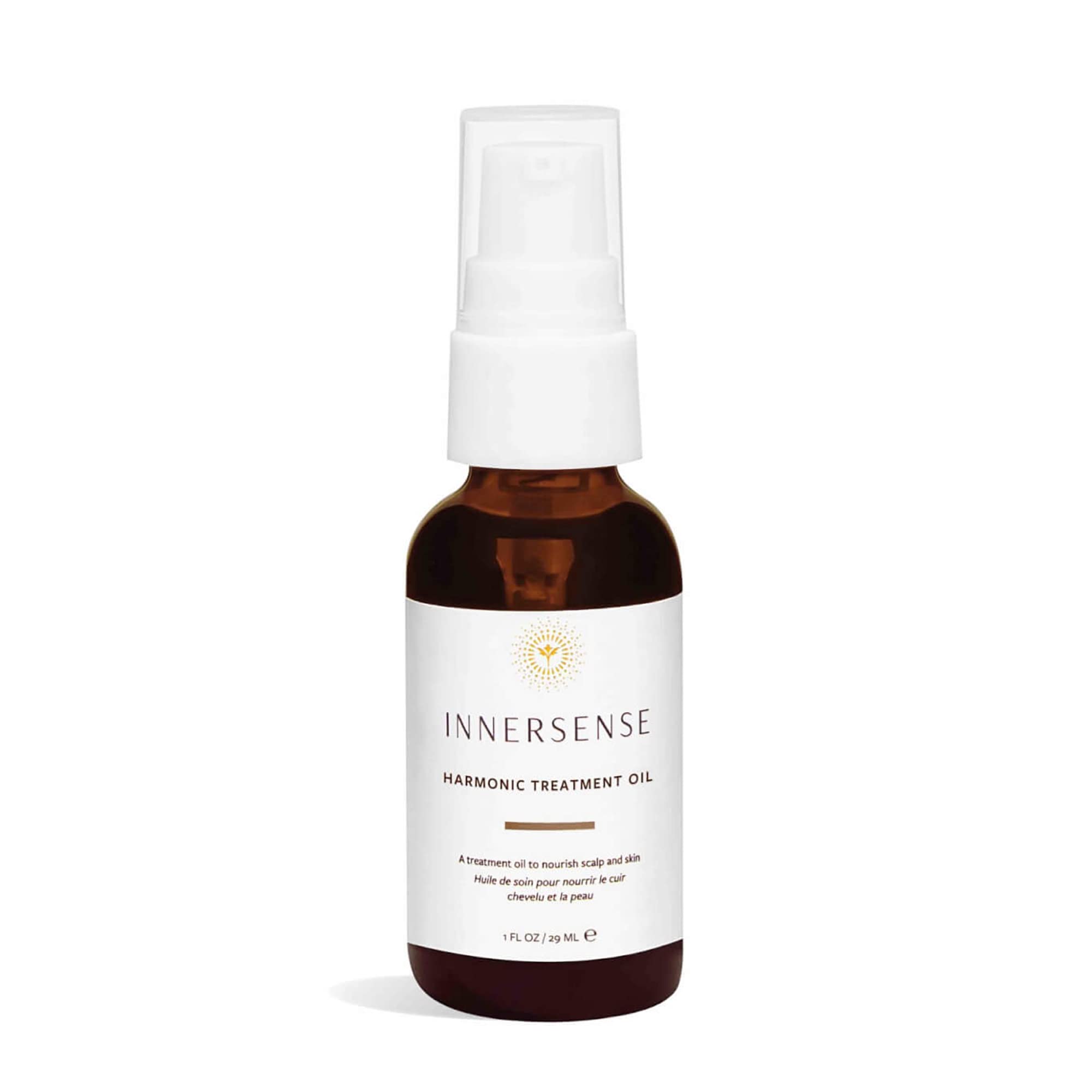 INNERSENSE Natural Harmonic Treatment Oil bottle pour for scalp hydration and hair care