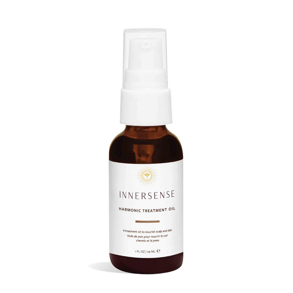 INNERSENSE Natural Harmonic Treatment Oil bottle pour for scalp hydration and hair care