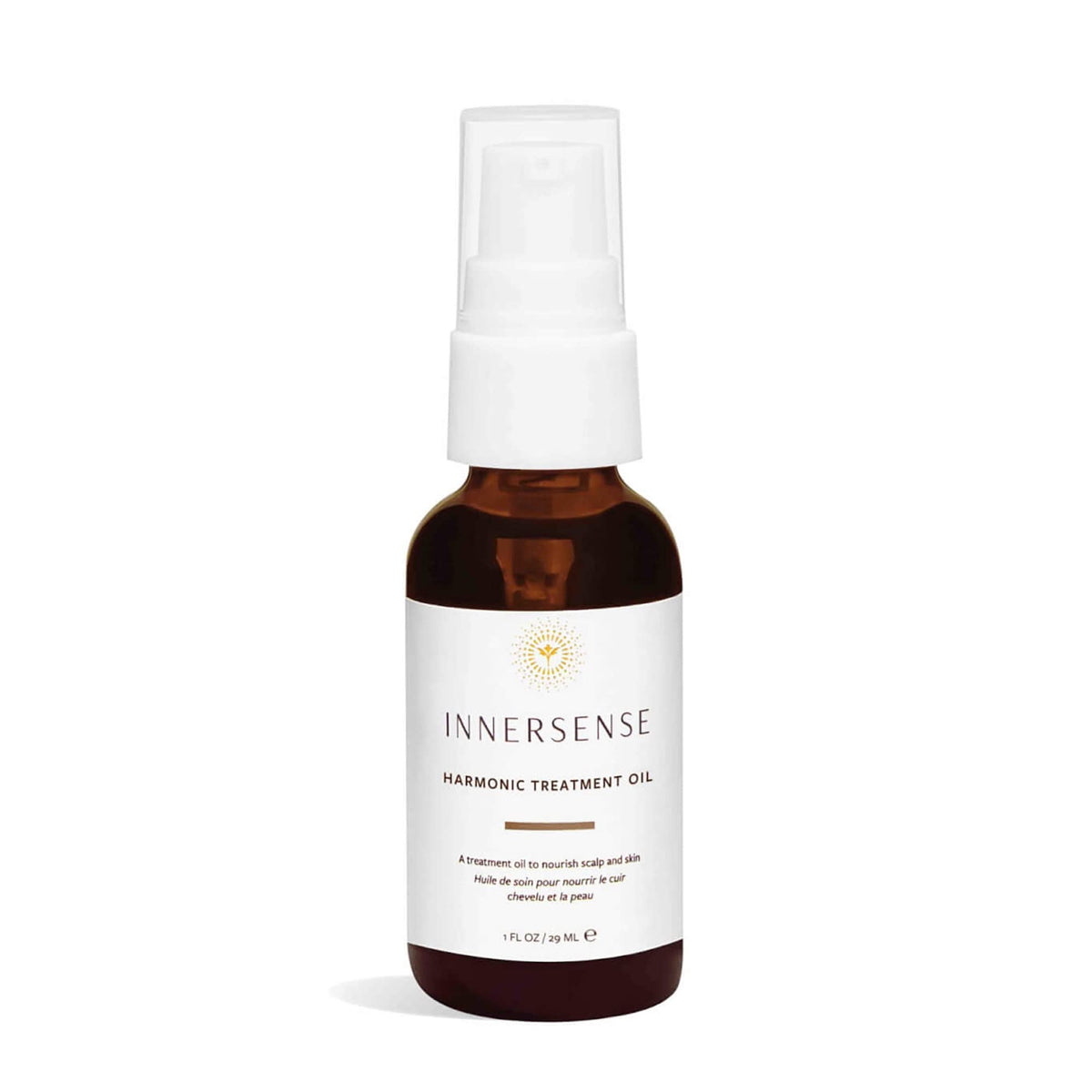 INNERSENSE Natural Harmonic Treatment Oil bottle pour for scalp hydration and hair care