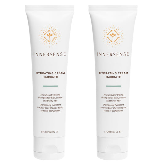 INNERSENSE Hydrating Cream Hairbath bottle promotes moisture for dry scalp