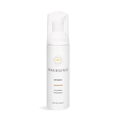 INNERSENSE Natural Refresh Dry Shampoo bottle shown for quick oil control and added body.