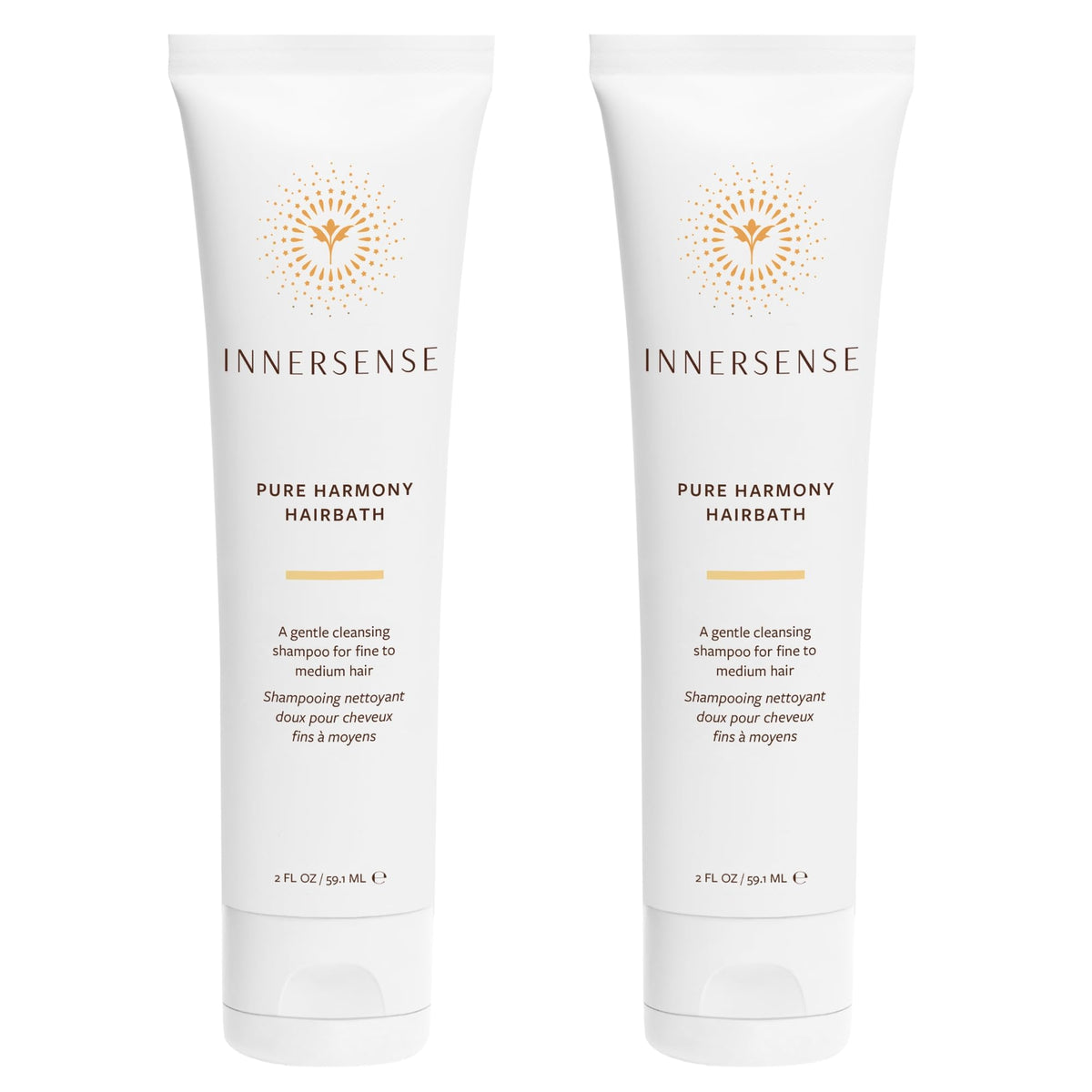 INNERSENSE Hairbath bottle front shows gentle cleansing for vibrant hair