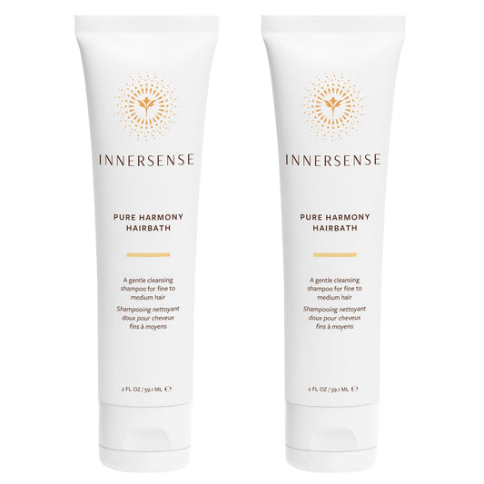 INNERSENSE Hairbath bottle front shows gentle cleansing for vibrant hair