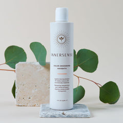INNERSENSE Haircare routine setup emphasizes clean beauty in one bottle