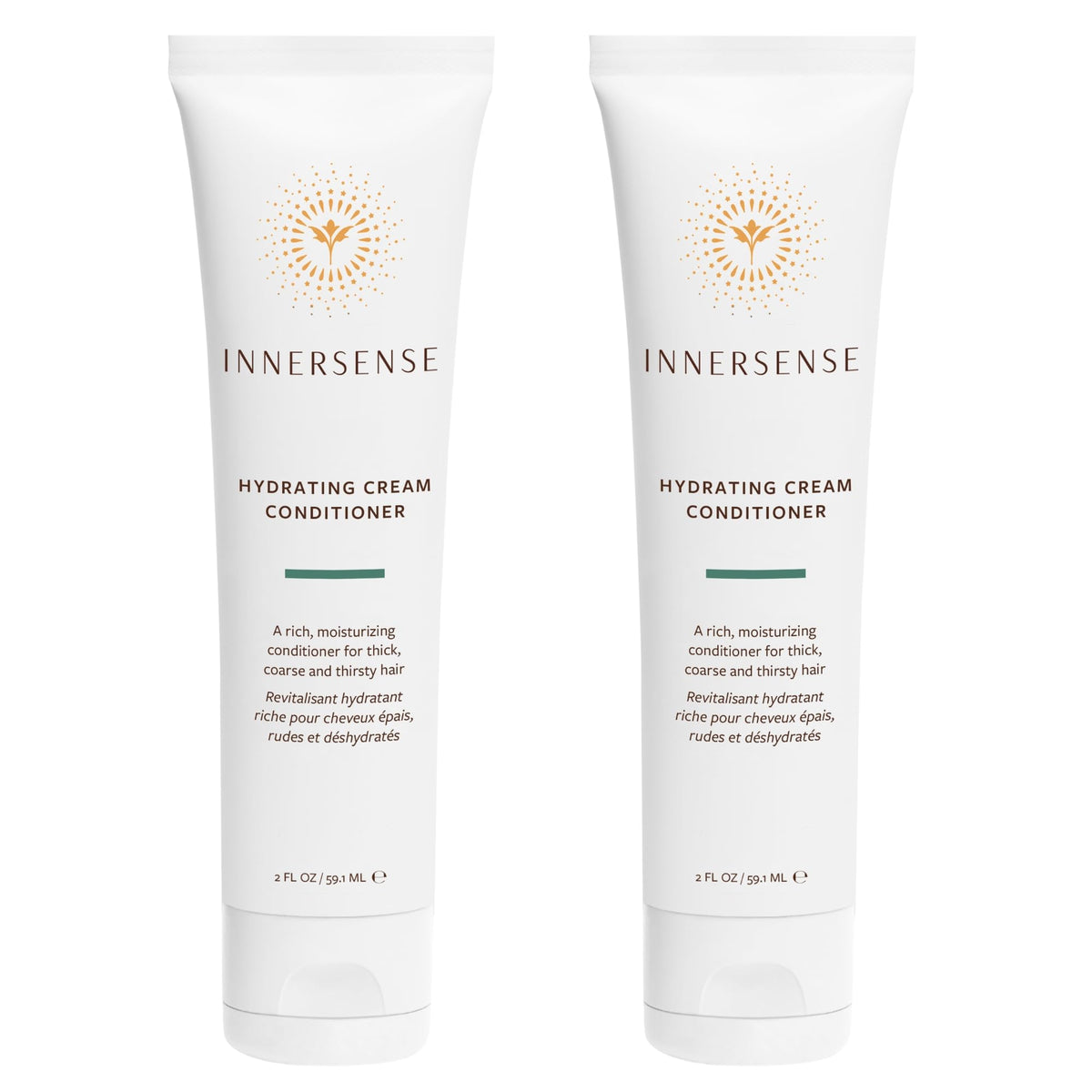 INNERSENSE Organic Beauty hydrating cream conditioner bottle for dry, thick hair.