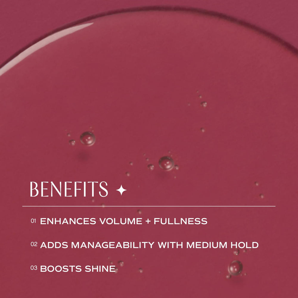 INNERSENSE I Create Volume hair application shows root-to-tip fullness and nourished feel.