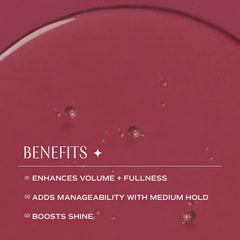 INNERSENSE I Create Volume hair application shows root-to-tip fullness and nourished feel.