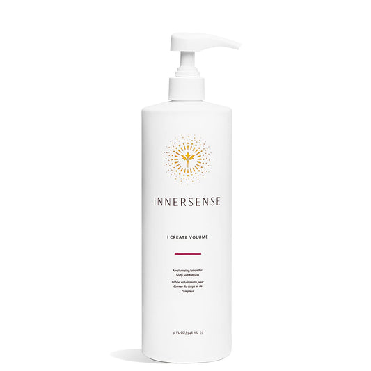 INNERSENSE I Create Volume lotion pump bottle front offers lift and fullness for everyday styles.