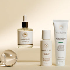 INNERSENSE product range flatlay highlighting clean, organic ingredients