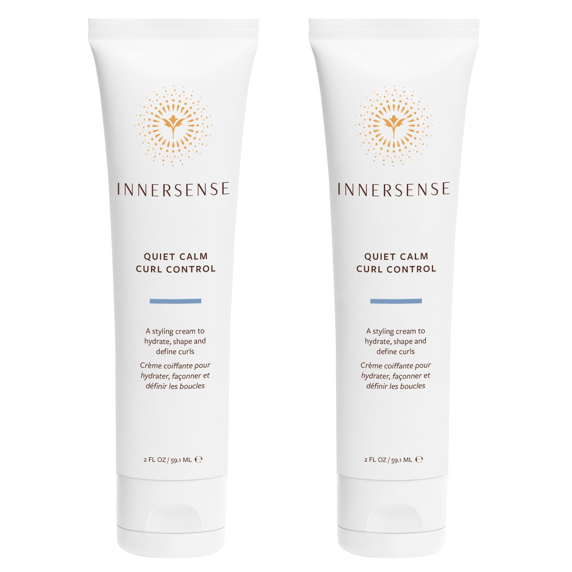 INNERSENSE Quiet Calm Curl Control bottle front, ready to hydrate curls.