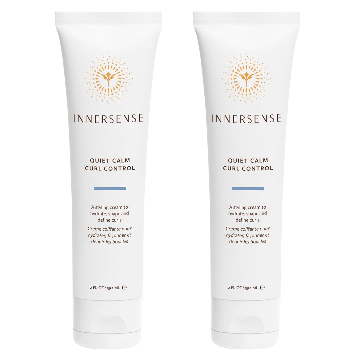 INNERSENSE Quiet Calm Curl Control bottle front, ready to hydrate curls.