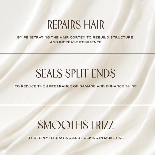 INNERSENSE Repair Hair Mask jar closeup with nourishing ingredient label