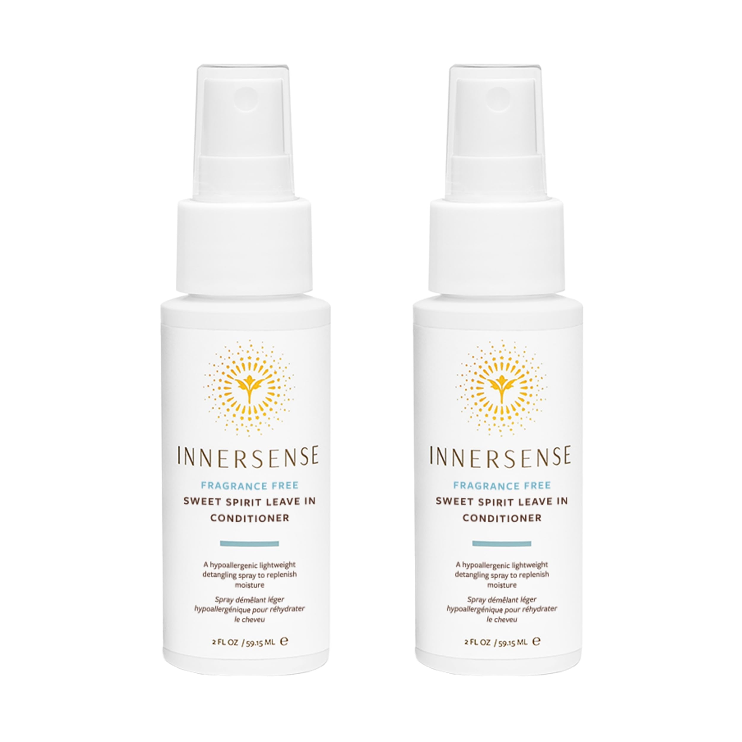 INNERSENSE Sweet Spirit Leave-In Bottle detangles and hydrates hair