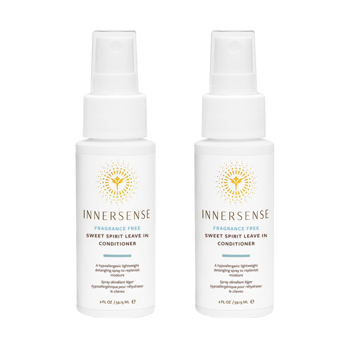 INNERSENSE Sweet Spirit Leave-In Bottle detangles and hydrates hair