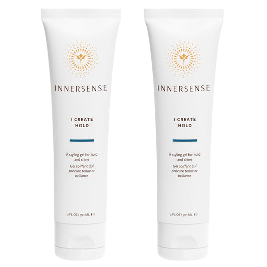 INNERSENSE I Create Hold gel bottle pour showing strong hold and shine