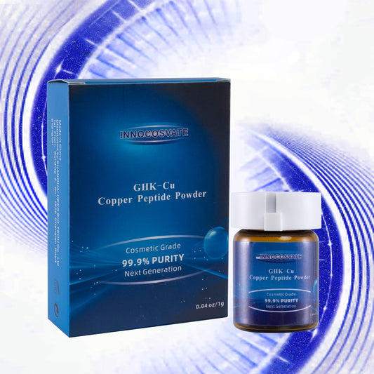 INNOCOSVATE GHK-Cu crystals close-up showing purity for premium serums