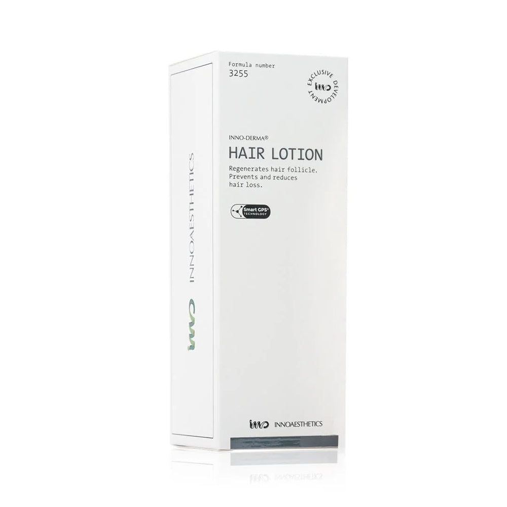INNO-DERMA Hair Growth Lotion application demonstrates nightly massage without rinse for easy routine