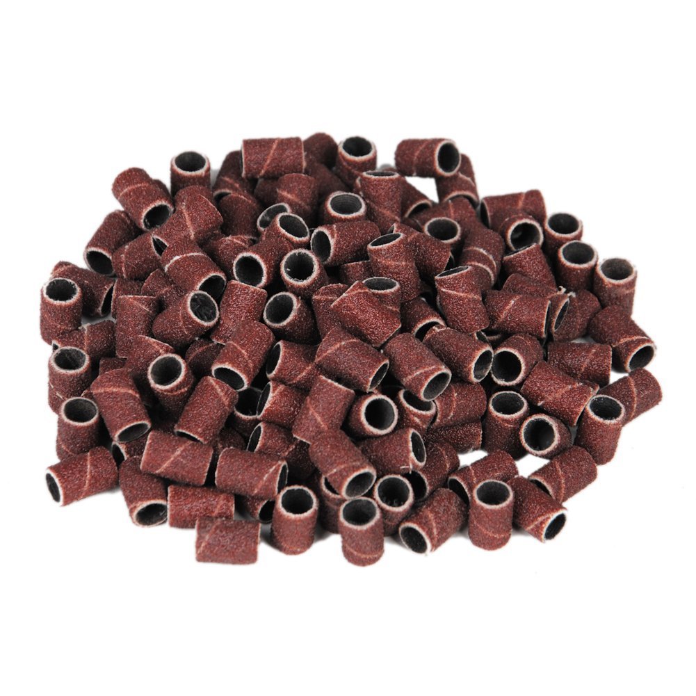 INNOLIFE sanding bands 180 grit for 3-32 inch shank drills, ideal for smooth nail shaping