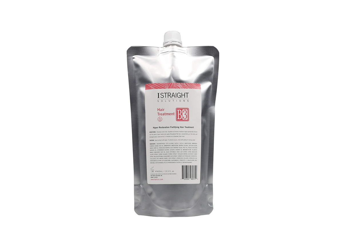 Innosys Reaction B-3 treatment bottle for deep conditioning and protective hair care during straightening