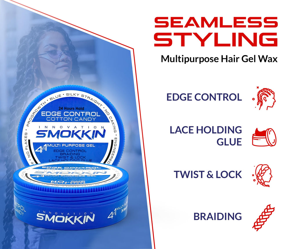INNOVATION SMOKKIN edge-control for braids offering sleek, secure hold.