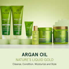INOAR Argan Oil Hydrating Treatment rich oil texture ready to deeply hydrate.
