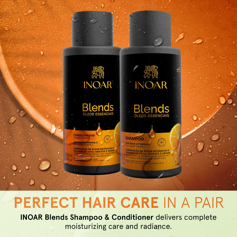Inoar Blends avocado oil bottle delivering rich nourishment.
