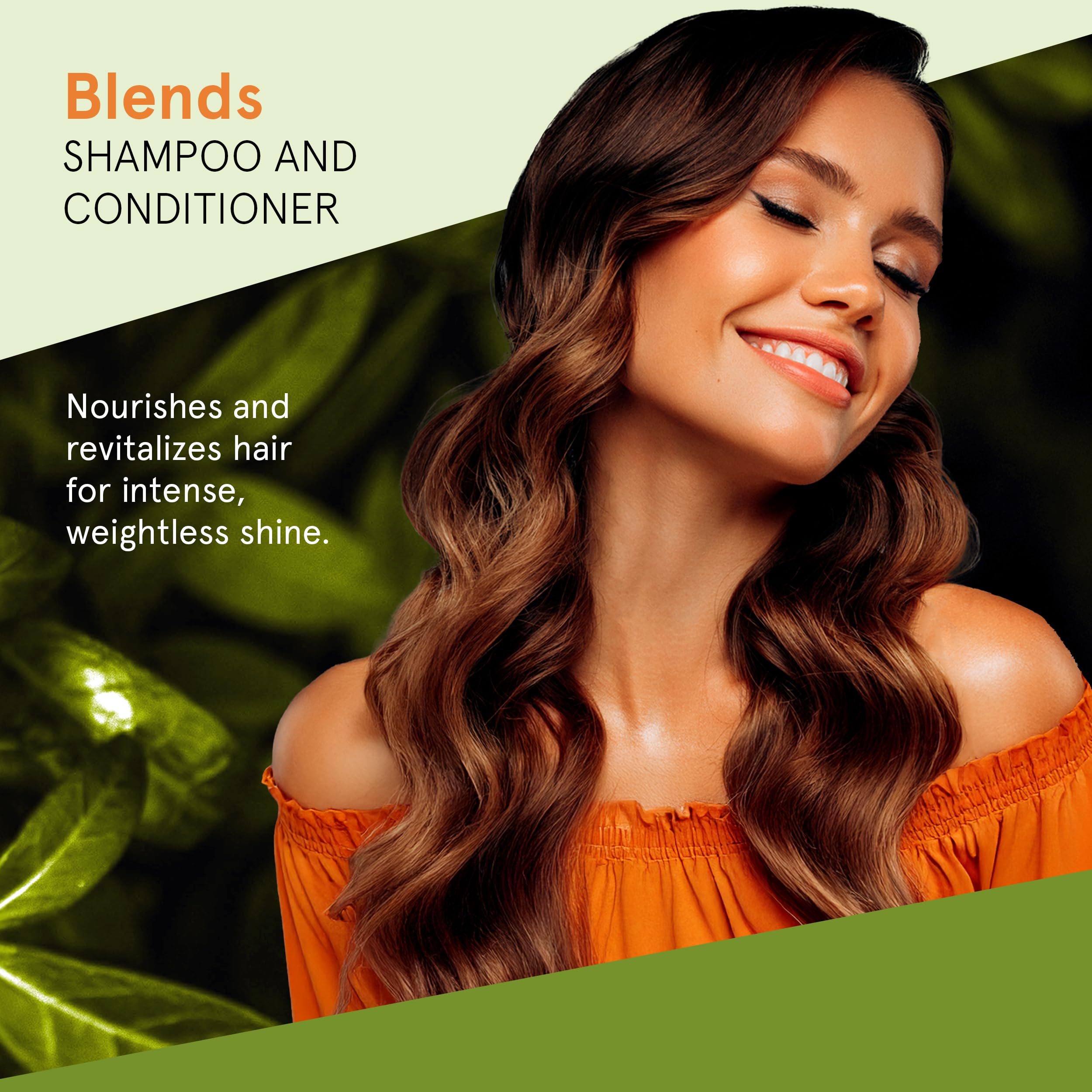Inoar Blends conditioner tube ready to detangle and nourish hair.