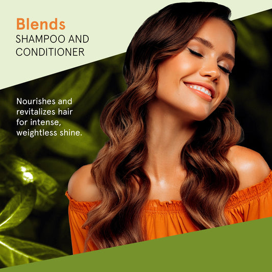 Inoar Blends conditioner tube ready to detangle and nourish hair.
