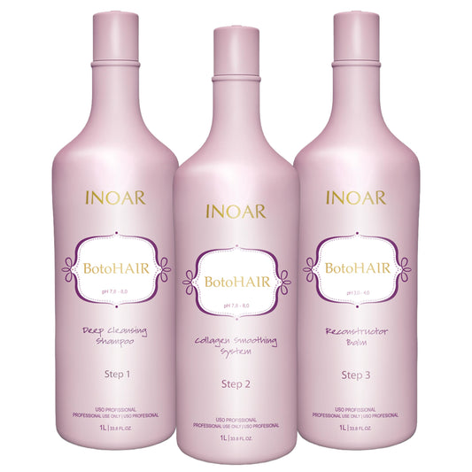 INOAR BotoHair Deep Cleansing Shampoo bottle purifies strands for a fresh start