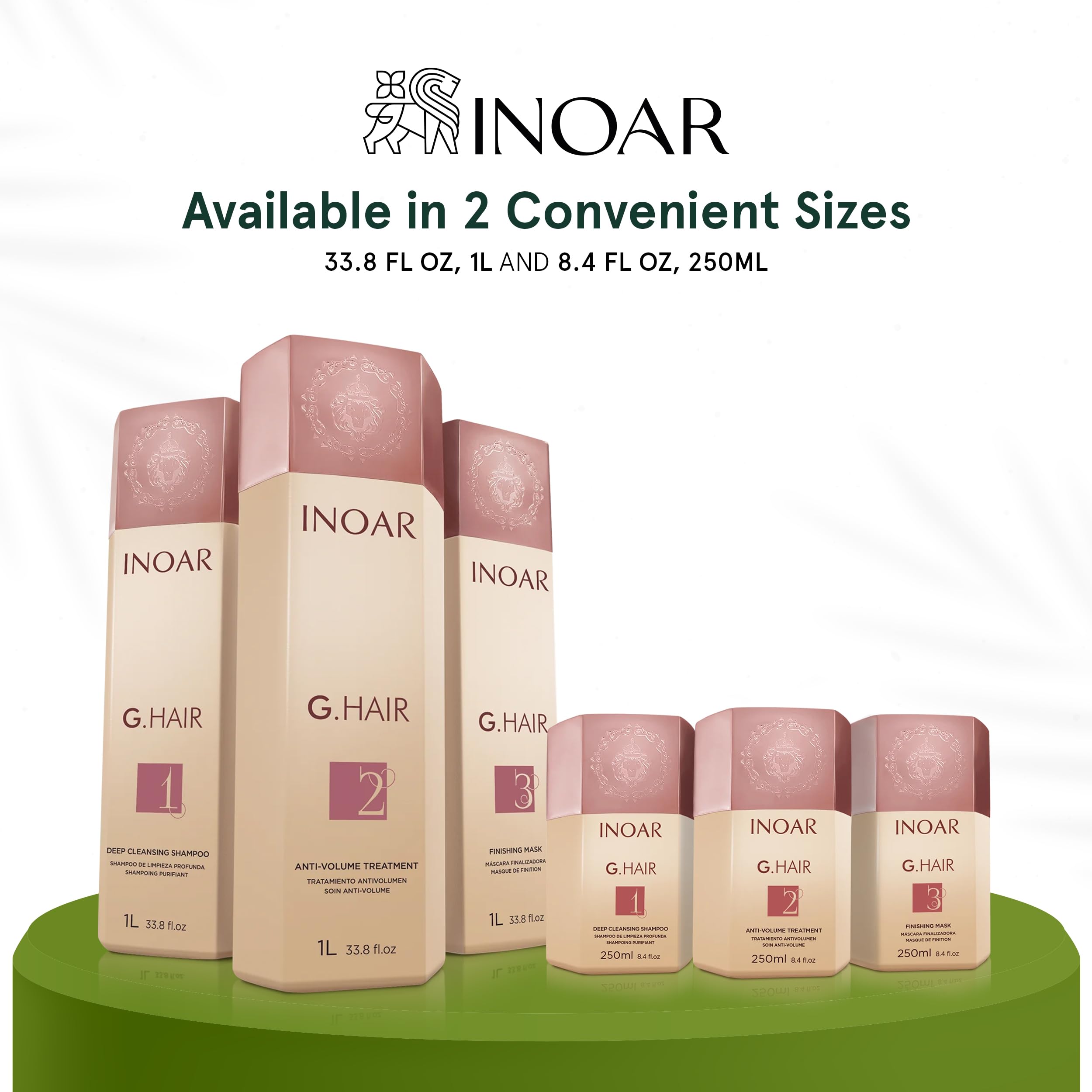 At-home smoothing setup with INOAR GHair Step 2 for durable results.