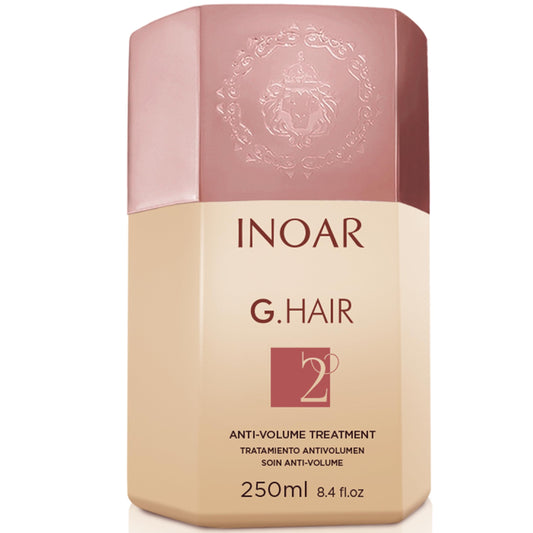 INOAR GHair Step 2 bottle and brush for at-home smoothing.