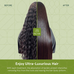 INOAR Smoothing set packaging displayed, convenient at-home keratin kit for routines.