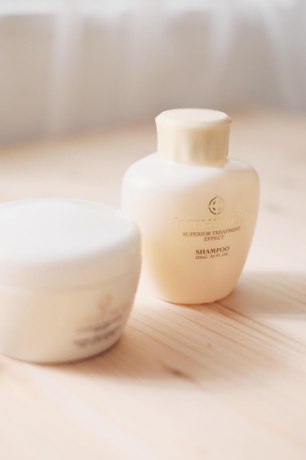 Inphenom frizz treatment applied to damp hair helps detangle.