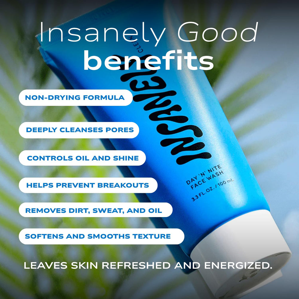 Insanely Clean Day N Nite foam closeup highlights rich lather for thorough cleansing.