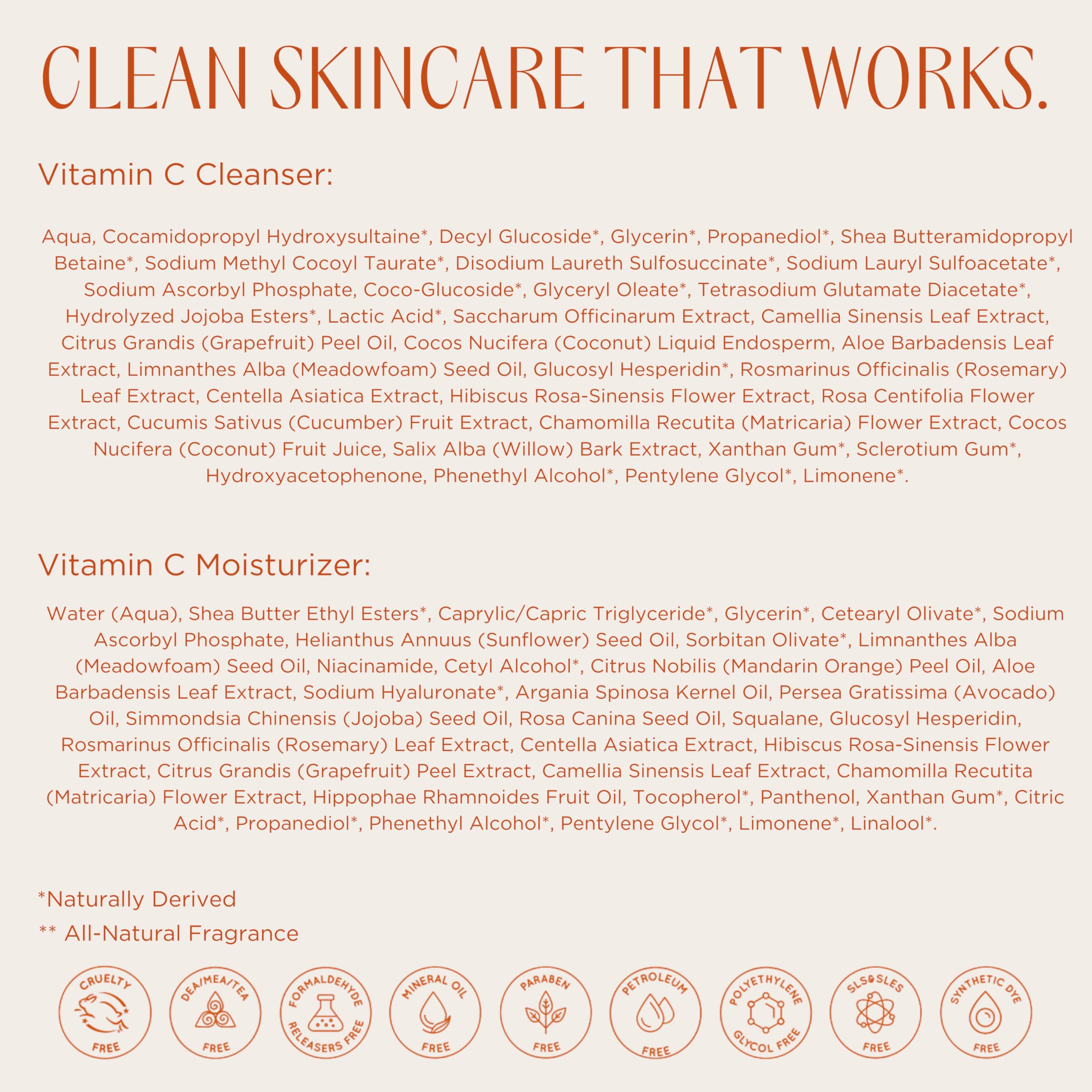 InstaNatural Bottle label close-up emphasizes clean ingredients