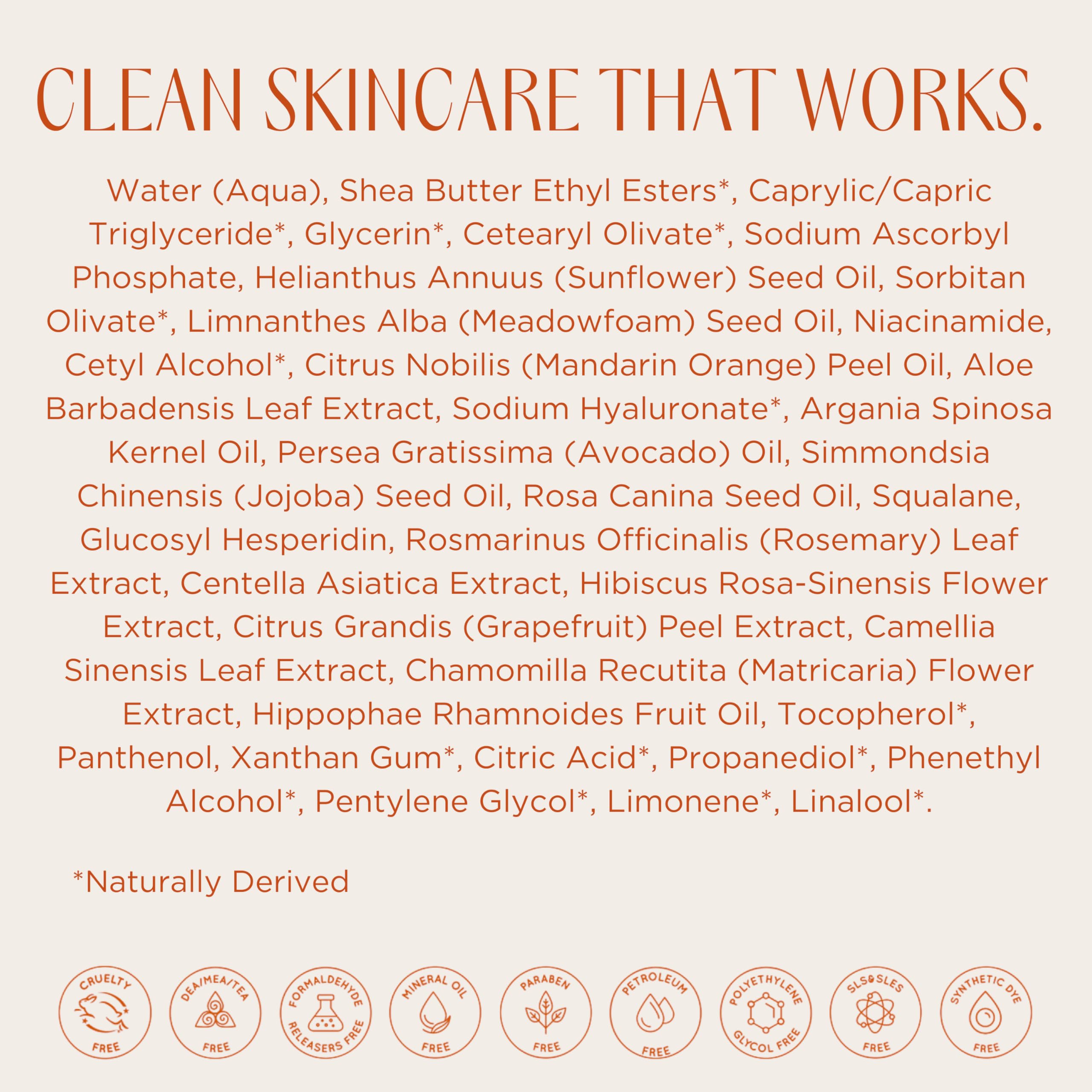 InstaNatural Vitamin C Moisturizer applied to clean skin for a dewy finish.