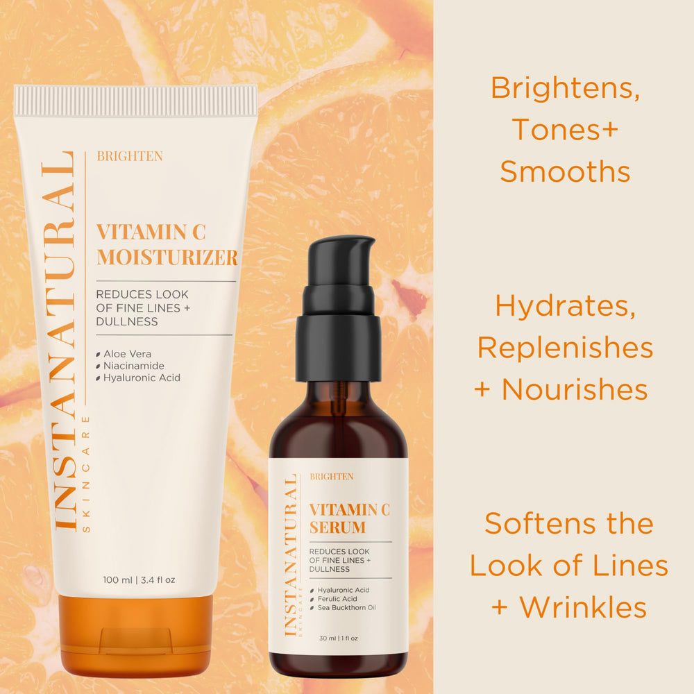 InstaNatural Vitamin C Moisturizer texture close-up for a smooth, hydrated look.