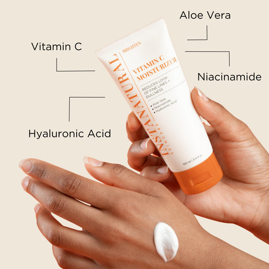 InstaNatural Vitamin C Serum dropper enables precise application for hydration and brightening.