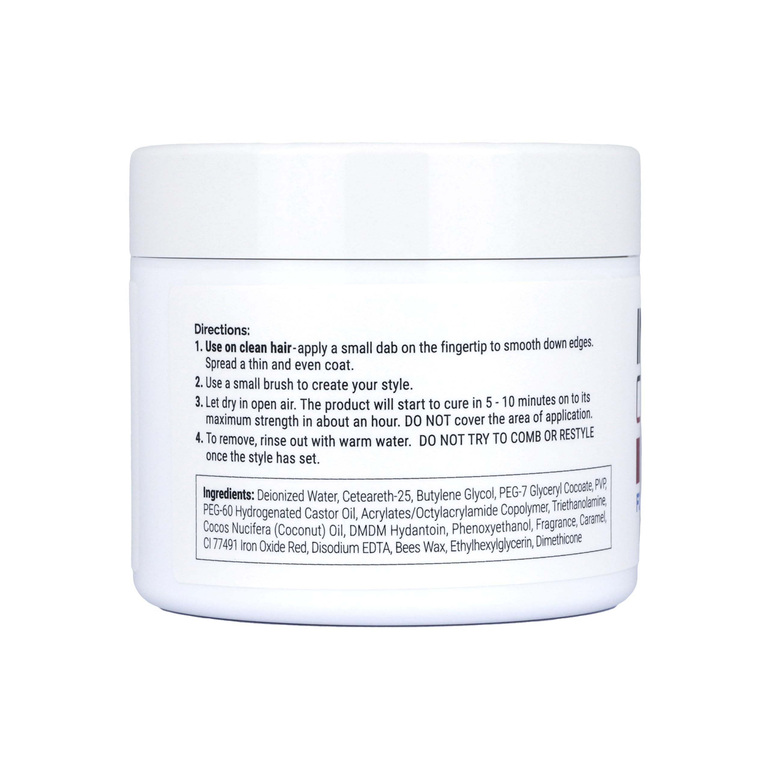 Instant Control Braid Gel application close-up showing smooth edges.