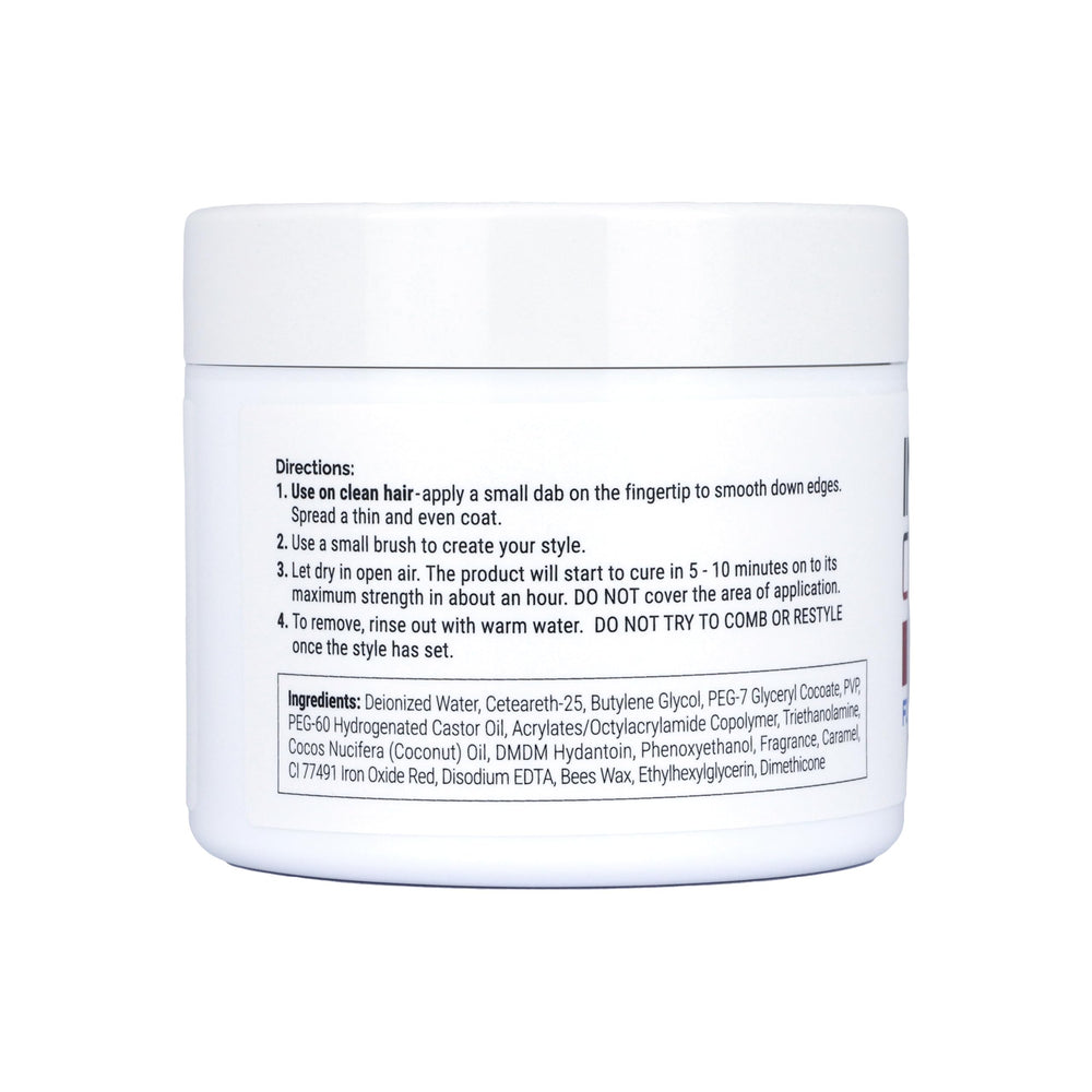 Instant Control Braid Gel application close-up showing smooth edges.